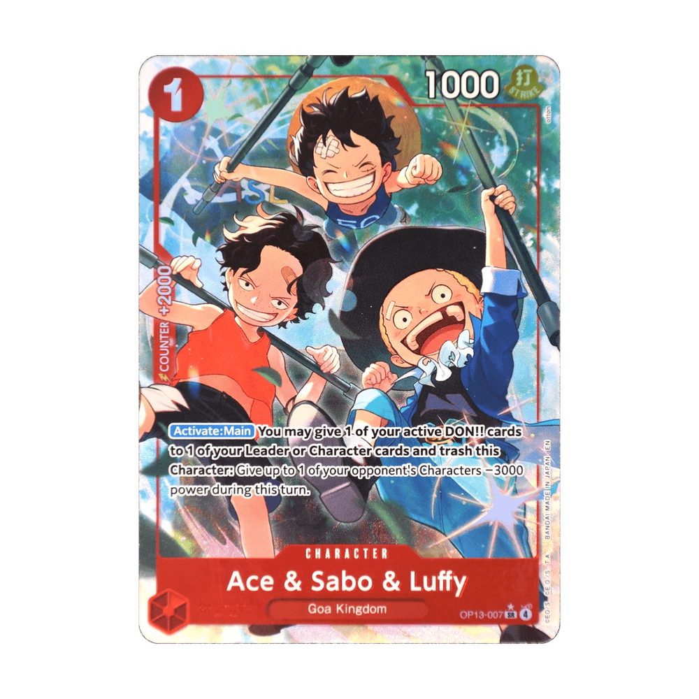 Ace & Sabo & Luffy (Alternate Art) OP13-007 · One Piece