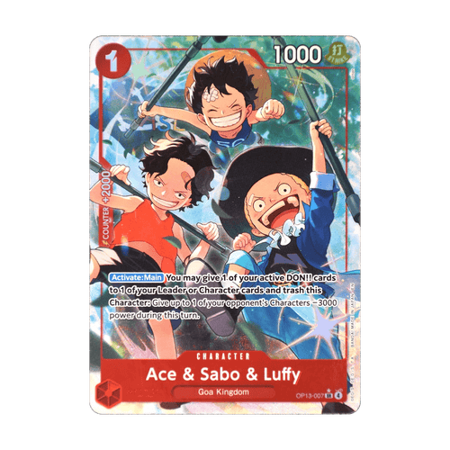 Ace & Sabo & Luffy (Alternate Art) OP13-007 · One Piece