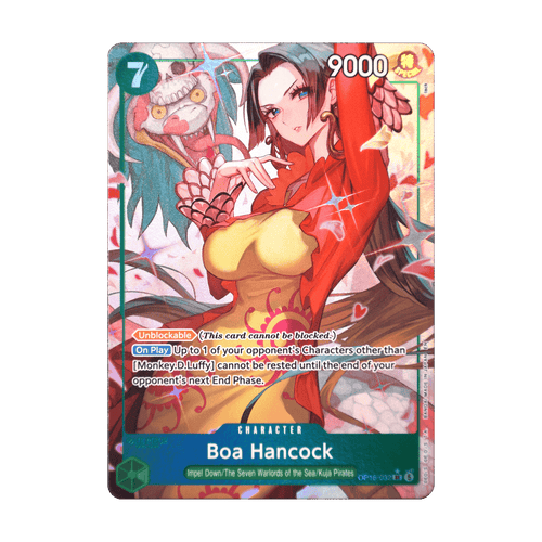Boa Hancock (Alternate Art) OP16-032, cara de la carta