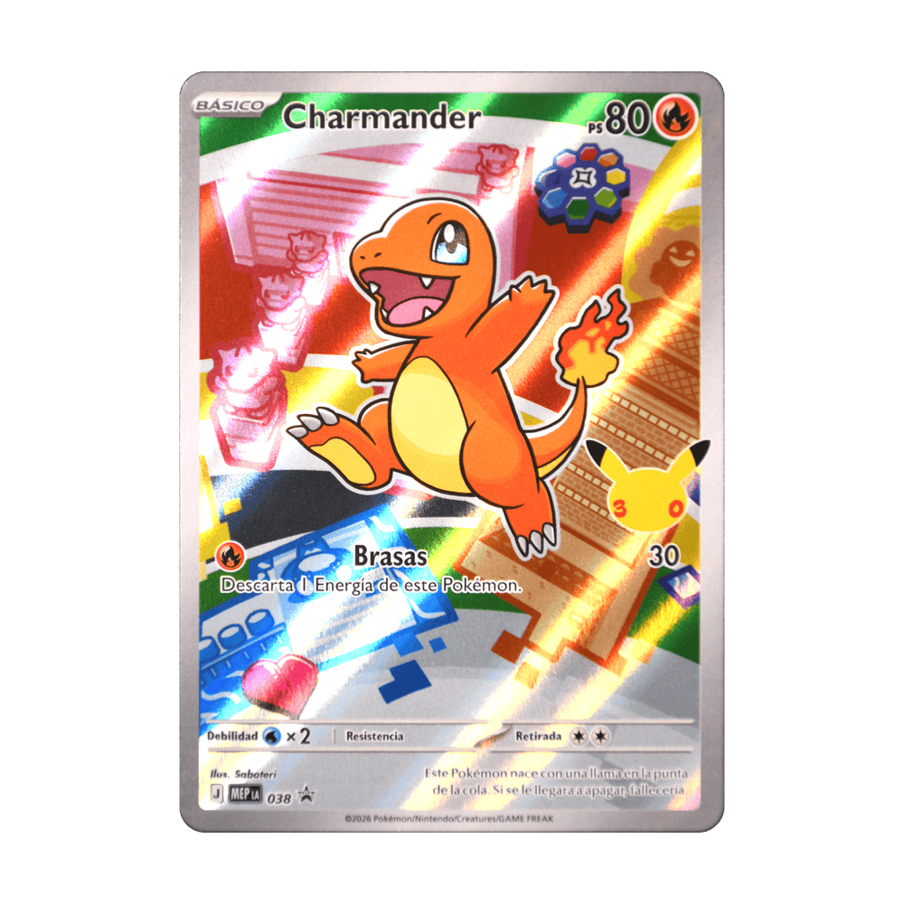 Charmander 038, cara de la carta