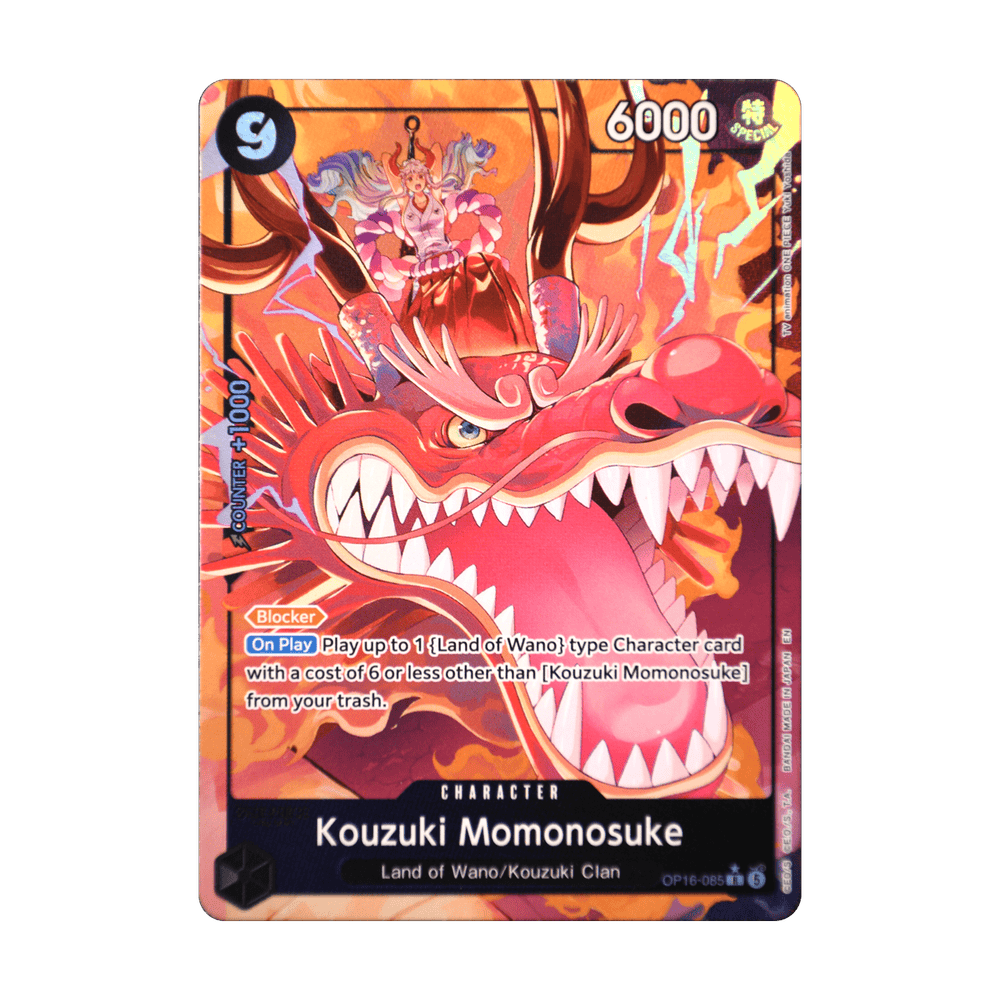 Kouzuki Momonosuke (Alternate Art) OP16-085, cara de la carta