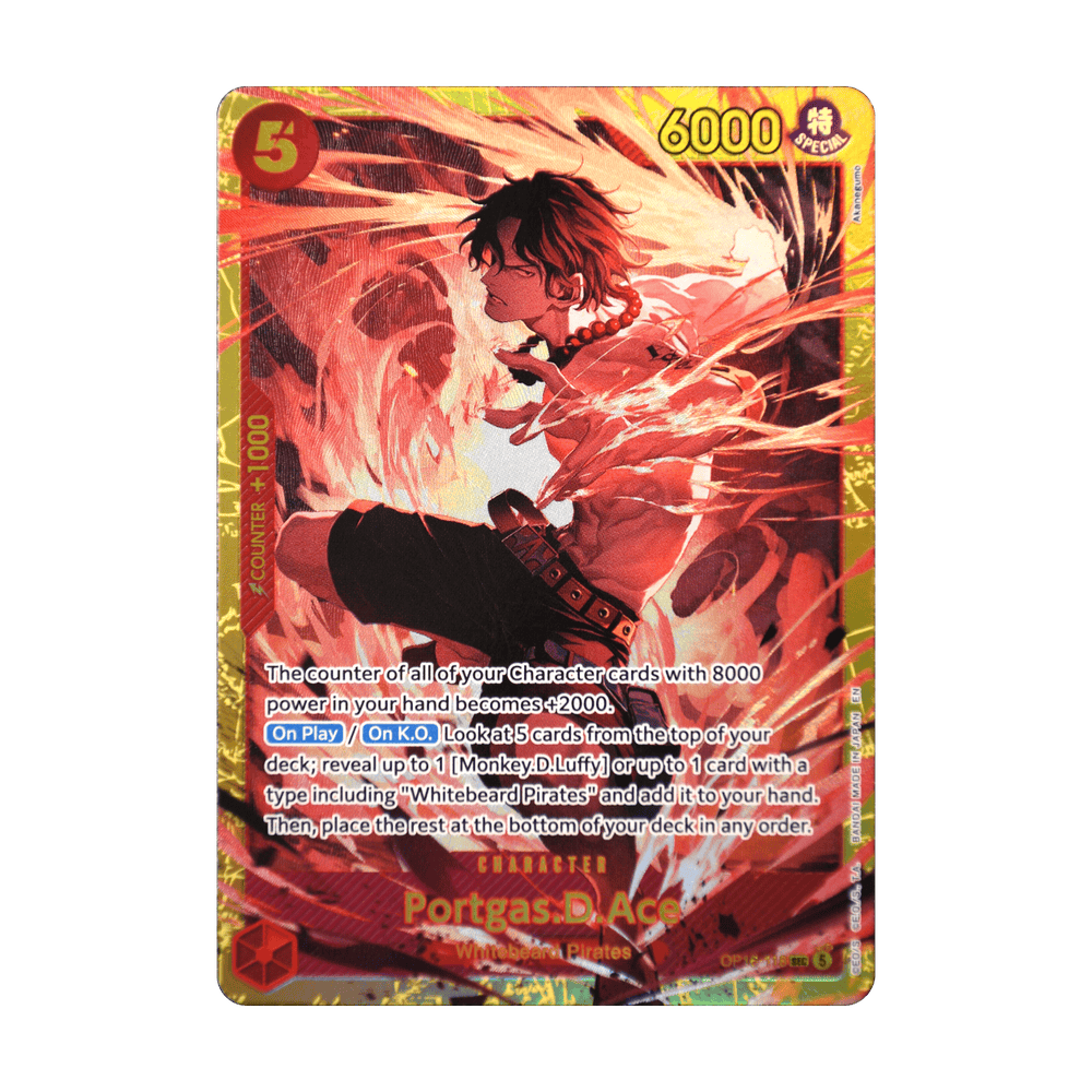 Portgas.D.Ace OP16-118, cara de la carta