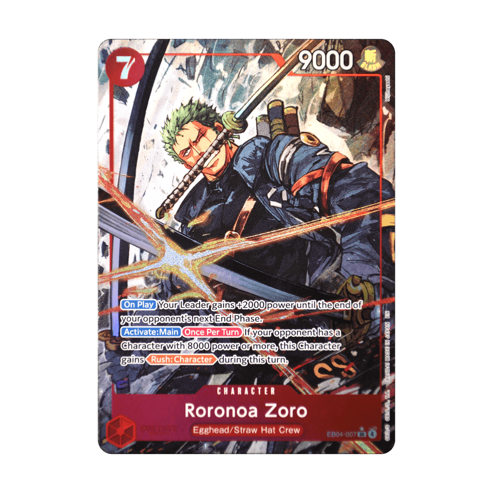 Roronoa Zoro EB04-007, cara de la carta