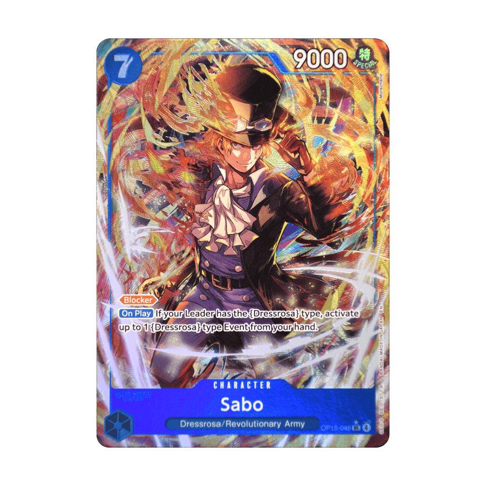 Sabo (Alternate Art) OP15-046, cara de la carta