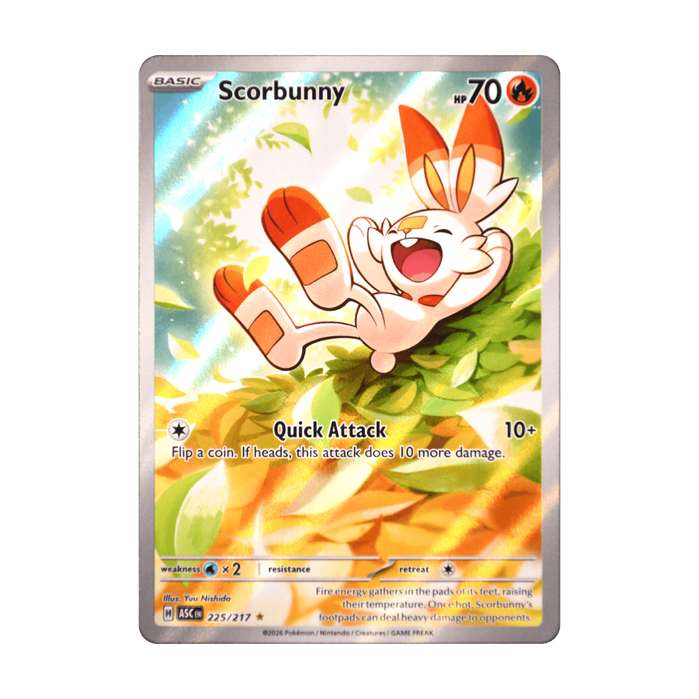 Scorbunny 225/217, cara de la carta